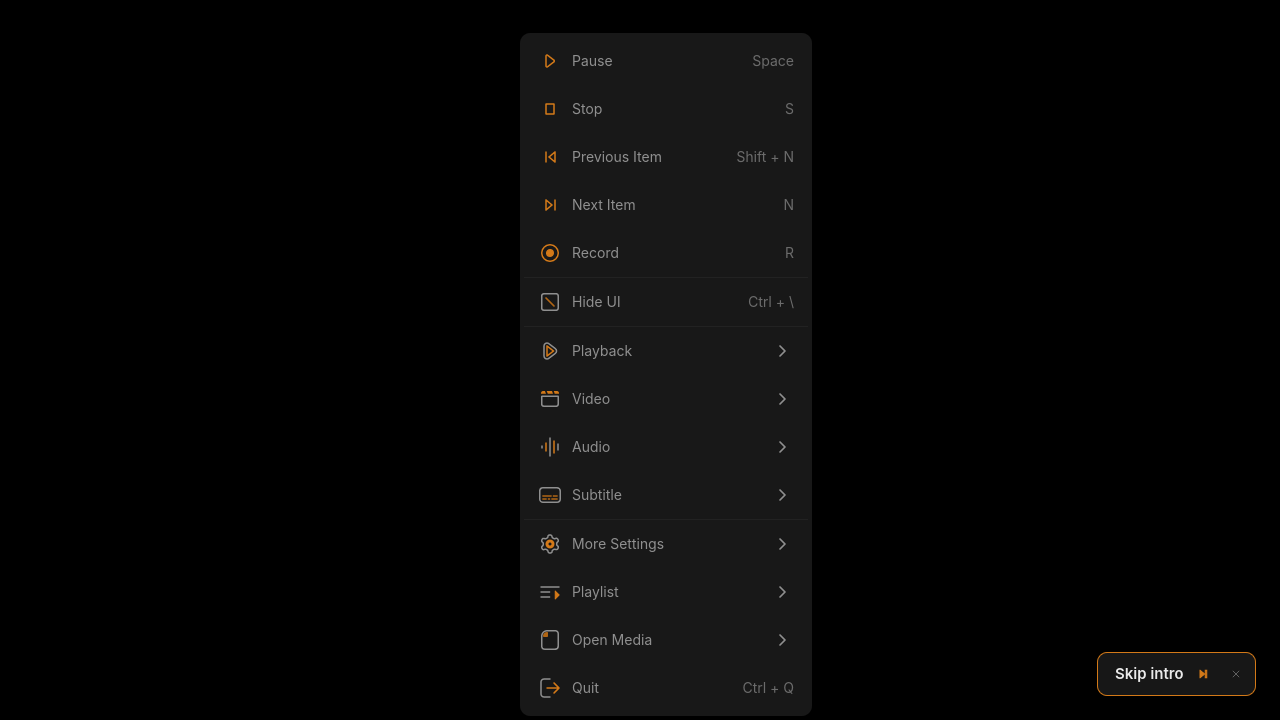 Main menu