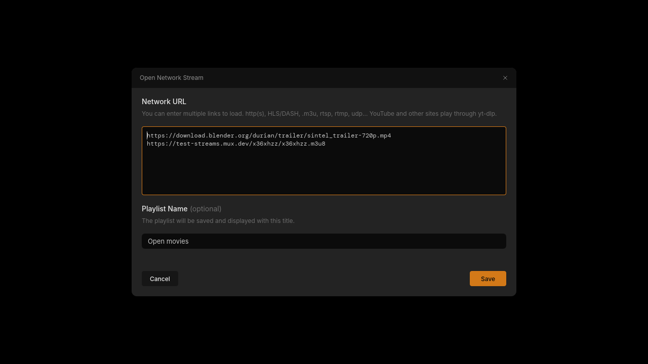 Open Network Stream